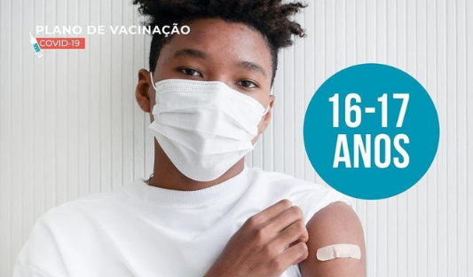Covid-19: Agendamento de vacinação para jovens de 16 e 17 anos